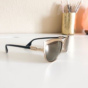 McQ Alexander McQueen Gold Cat Eye Sunglasses